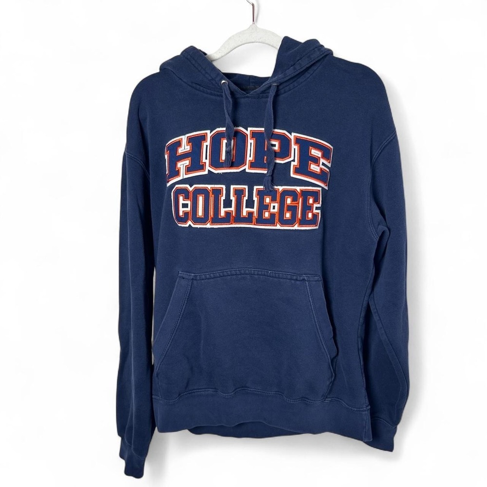 Hope College Dutchman BIG COTTON  SEWN SPELL OUT Hoodie Sweatshirt SZ S